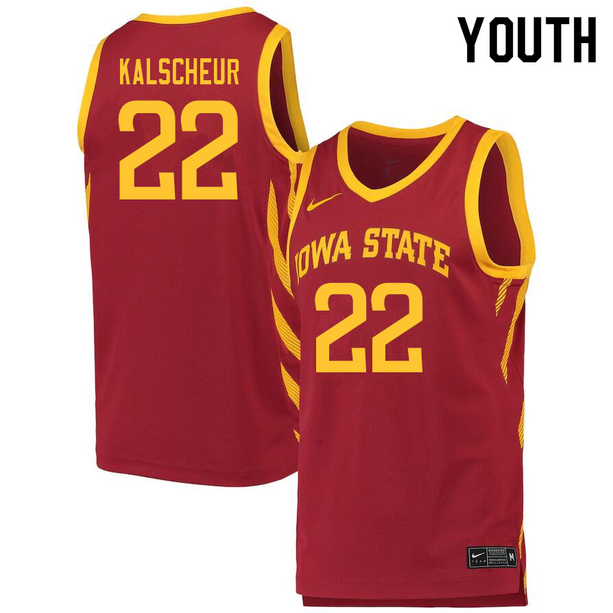Youth #22 Gabe Kalscheur Iowa State Cyclones College Basketball Jerseys Sale-Cardinal